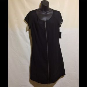 All black two way zipper front Cenia N.Y. Dress